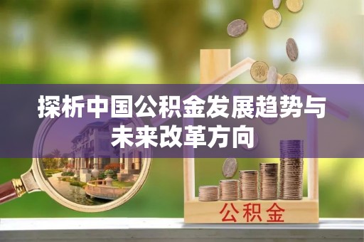 利川探析中国公积金发展趋势与未来改革方向