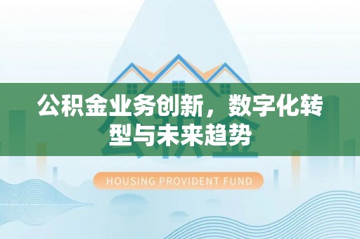 利川公积金业务创新，数字化转型与未来趋势